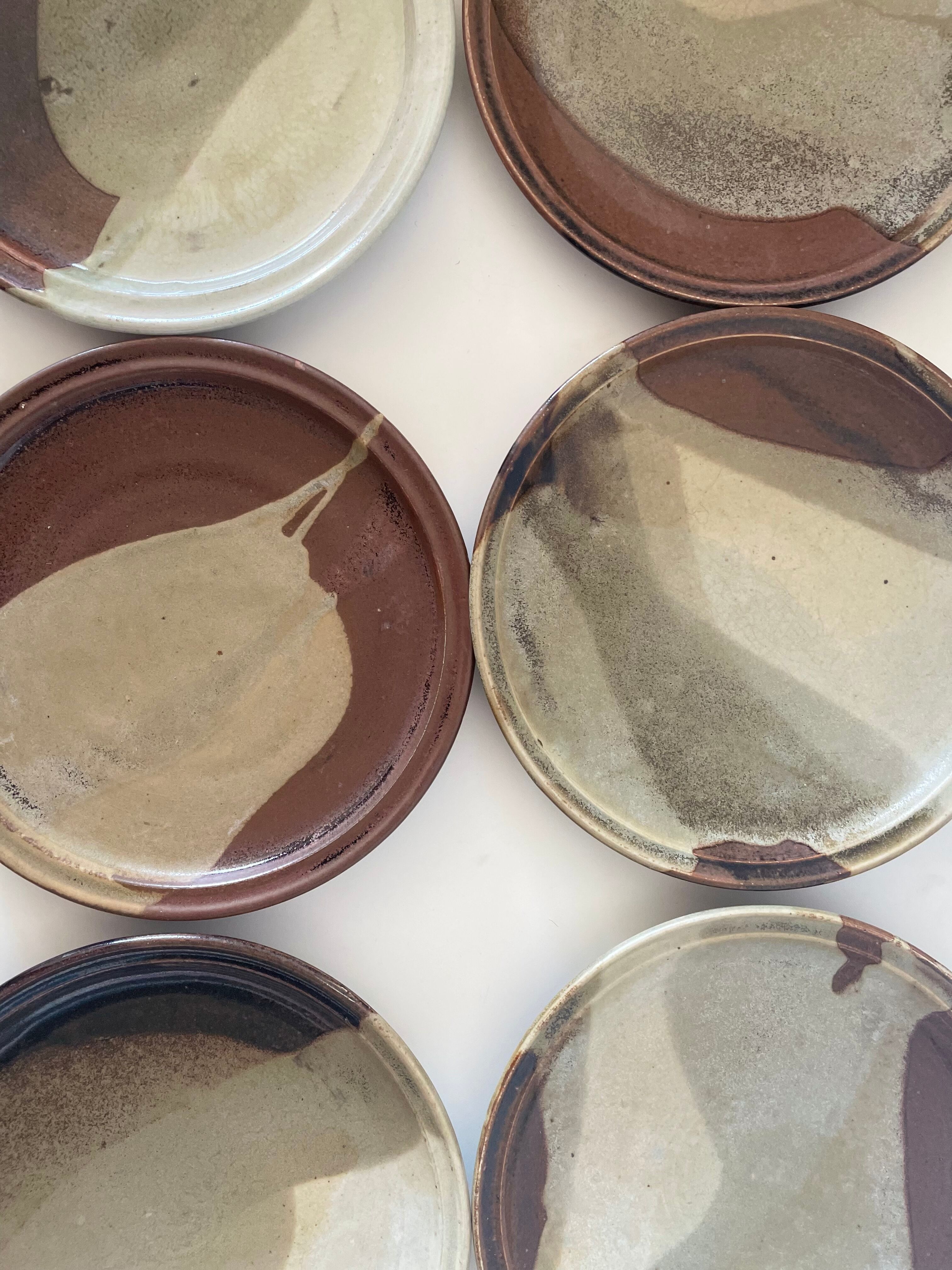 Set of 6 stoneware plates