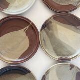 Set of 6 stoneware plates