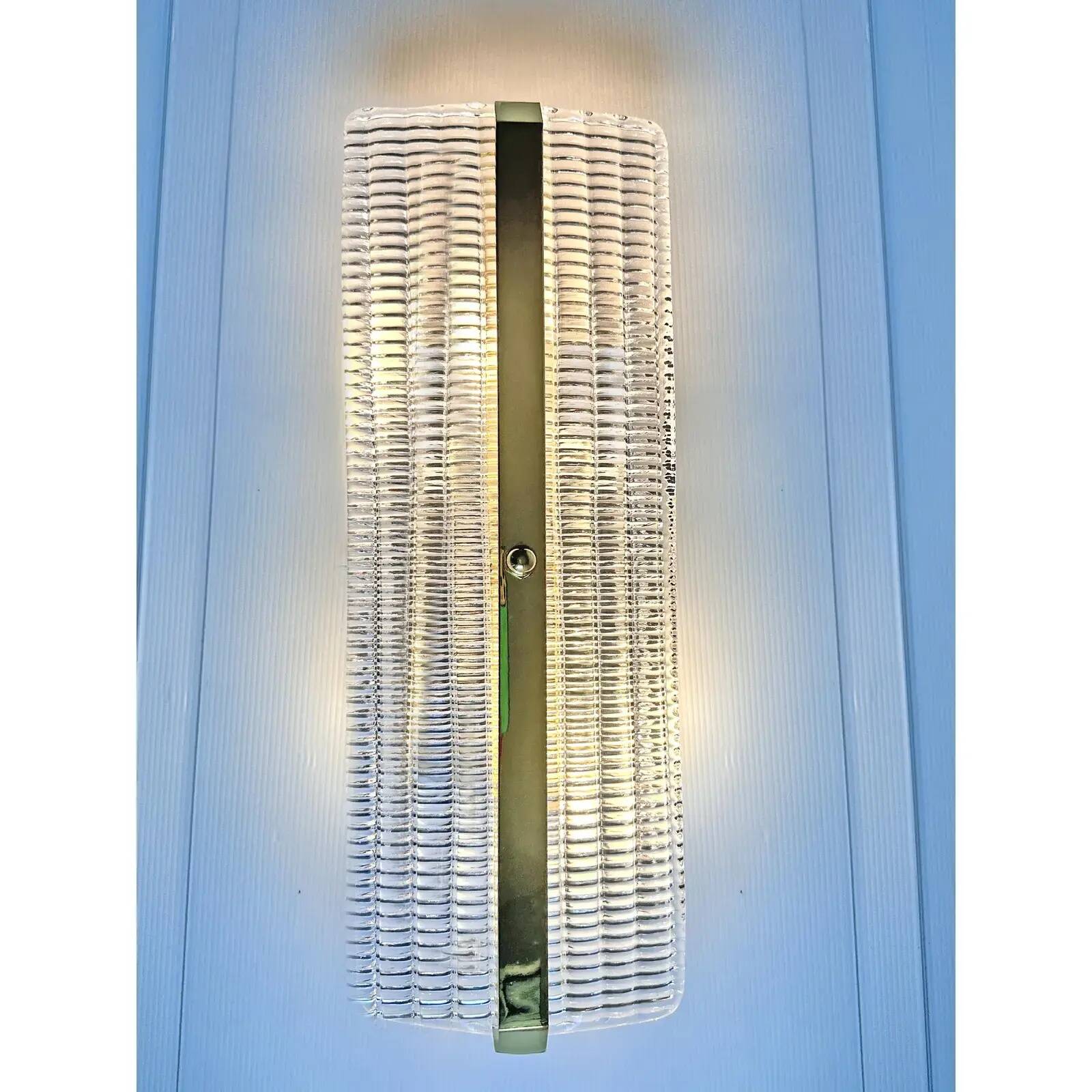 Contemporary Luxury Murano Glass Wall Sconces with Gold Finish — 4 Set