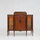 Rare Louis XVI display cabinet in marquetry with light, France ca. 1850