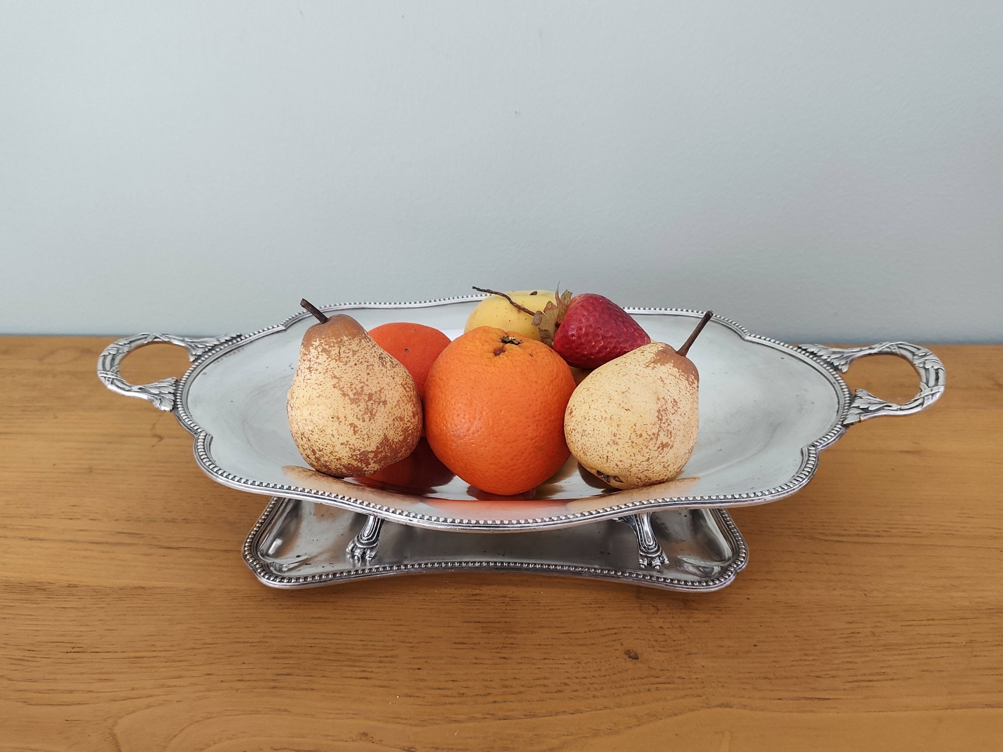 Antique silver-plated centrepiece with hallmark.