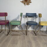 Set of 6 industrial chairs "Nori"