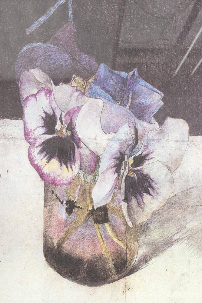 Horst Janssen, Nature morte florale, Aluminium