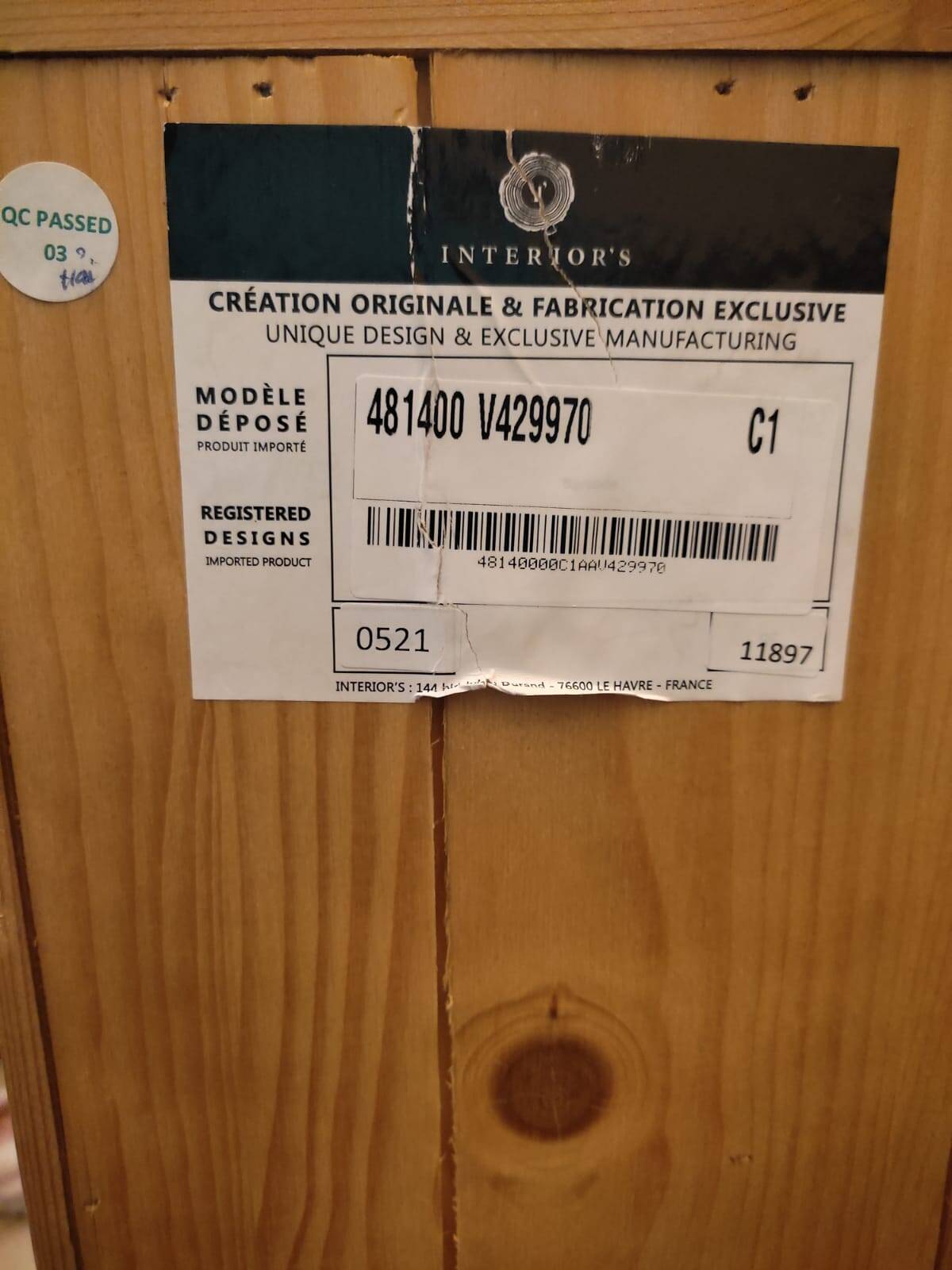 Solid wood bedside tables