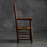 Rustic Ladder-Back Armchair, France, Early 20th Century
