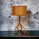 Rattan tripod lamp 1950 H47
