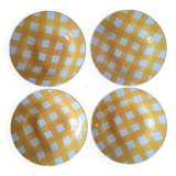 La Redoute x Selency set of 4 yellow semi-deep plates