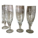 Set of 8 champagne flutes