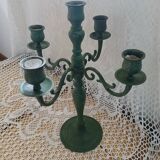 Antique green wrought iron chandelier