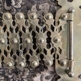 Antique extendable brass wall sconce