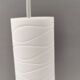 Hanging lamps in handmade/mouth-blown white Murano glass, Italy 1990s