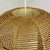60s 70s lamp lamp ball lamp raffia braid space age design 60s 70s