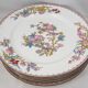 Minton Cuckoo, Coucou, 8 hand-painted porcelain dinner plates, 26 cm.