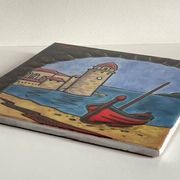 Vintage handmade ceramic illustration