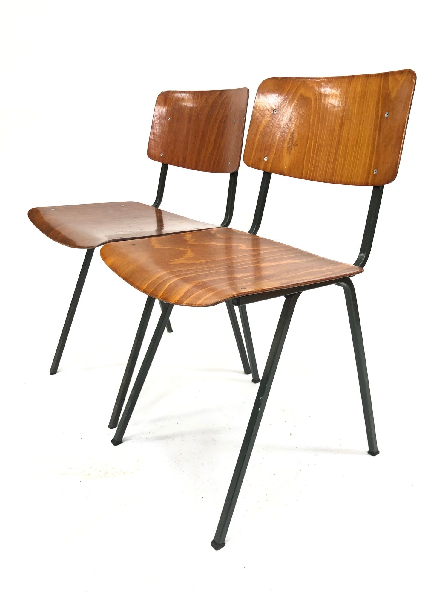 Marko Holland vintage school chairs lot of 2,1970 Netherlands