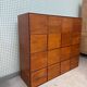 Large vintage wooden locker cabinet