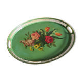 Napoleon III painted metal tray