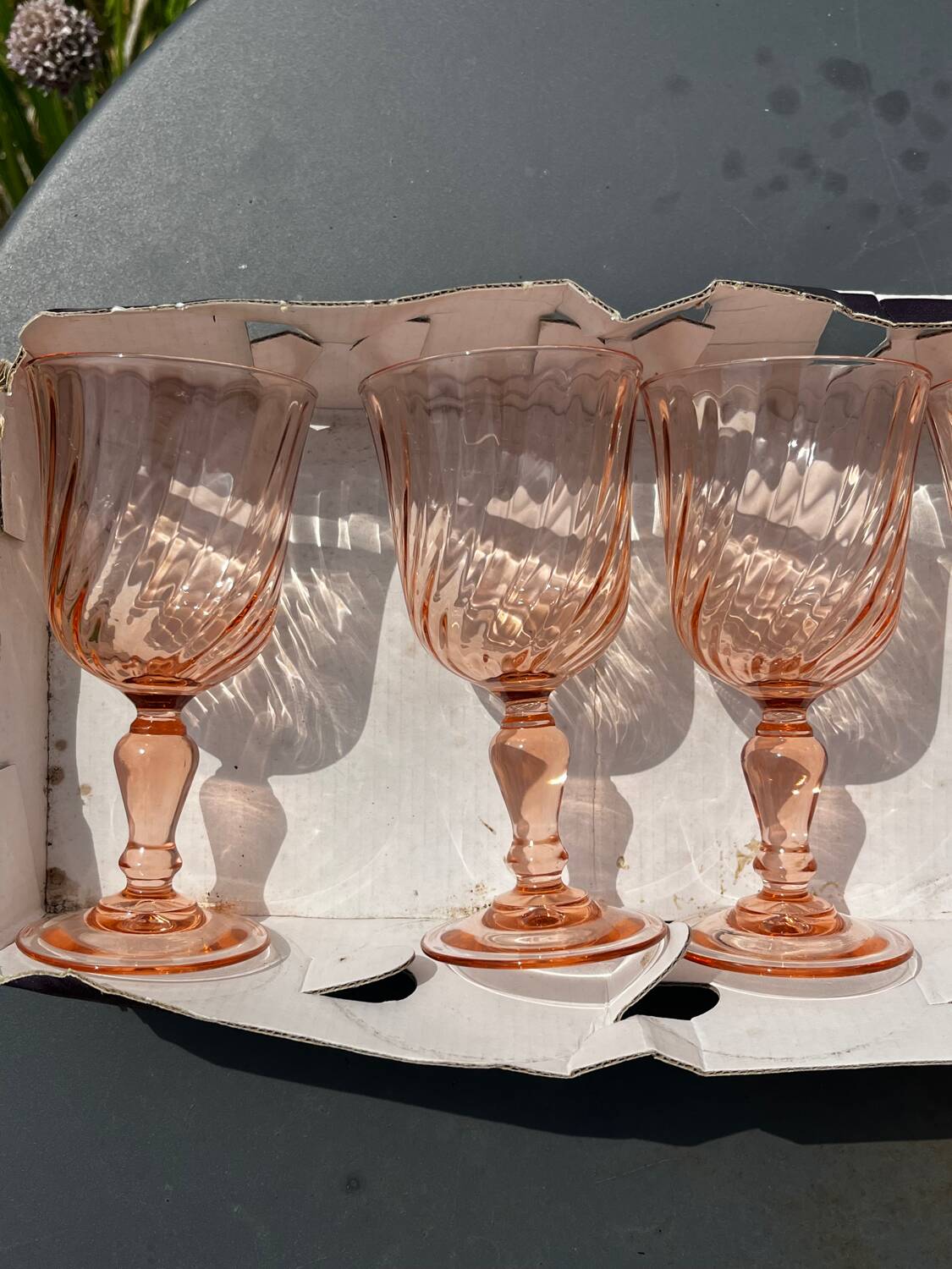 Set of 6 Luminarc Rosaline Stem Glasses - Stemglasses Model No. 5 (12