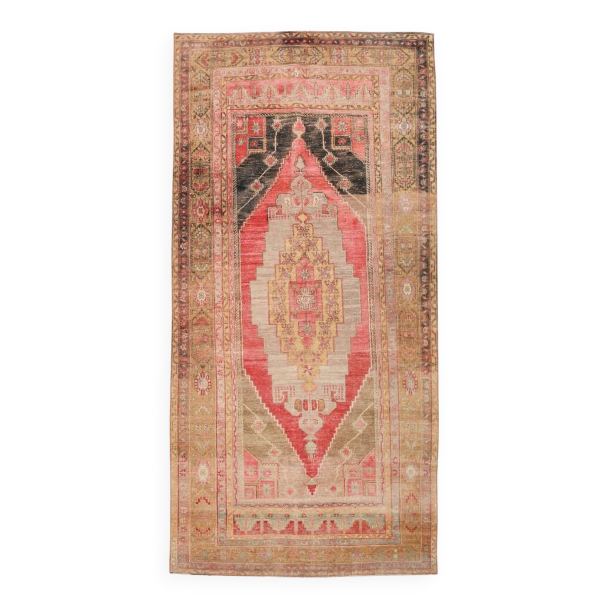 5x9 Red Brown Classic Turkish Rug, 145x300Cm