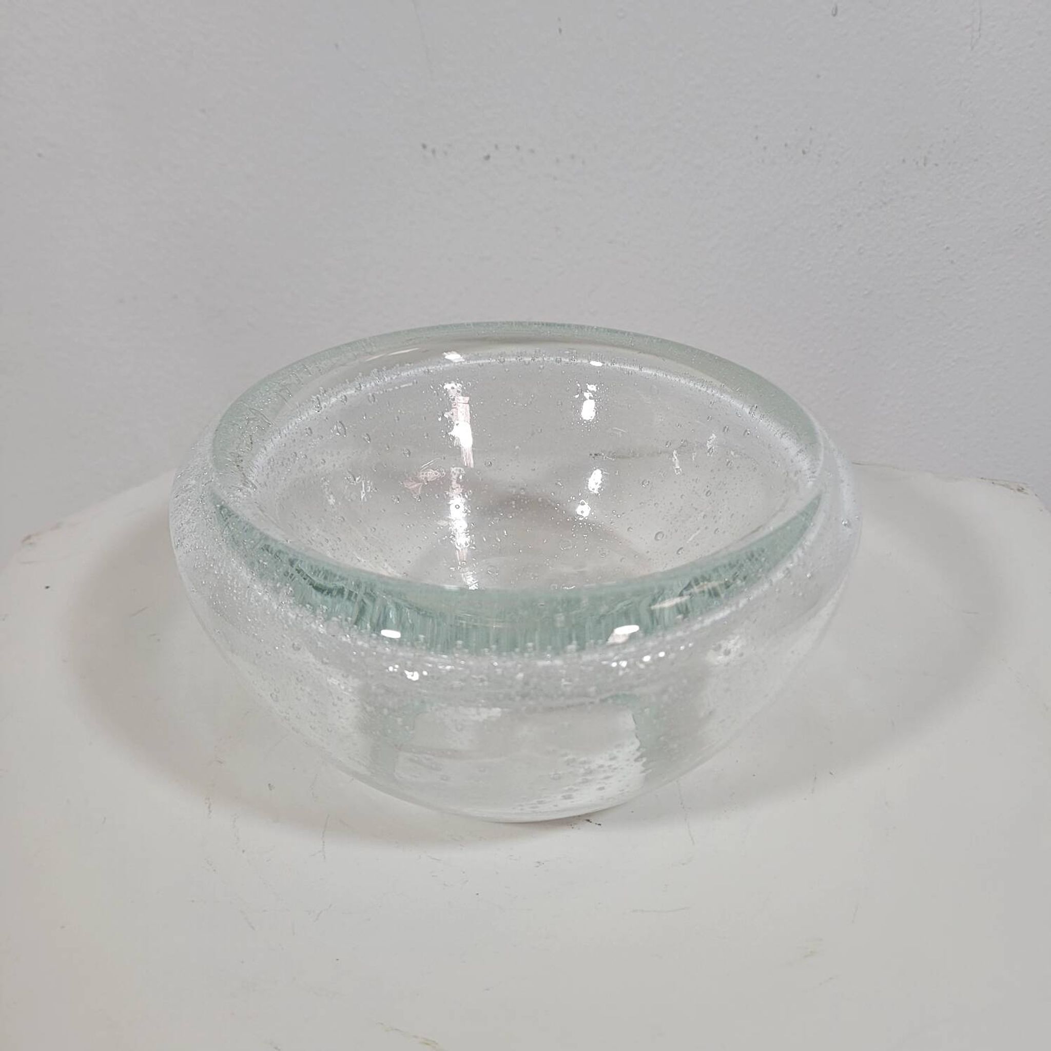 Vide-poche vintage en verre soufflé dlg Alvar Aalto, vers 1960