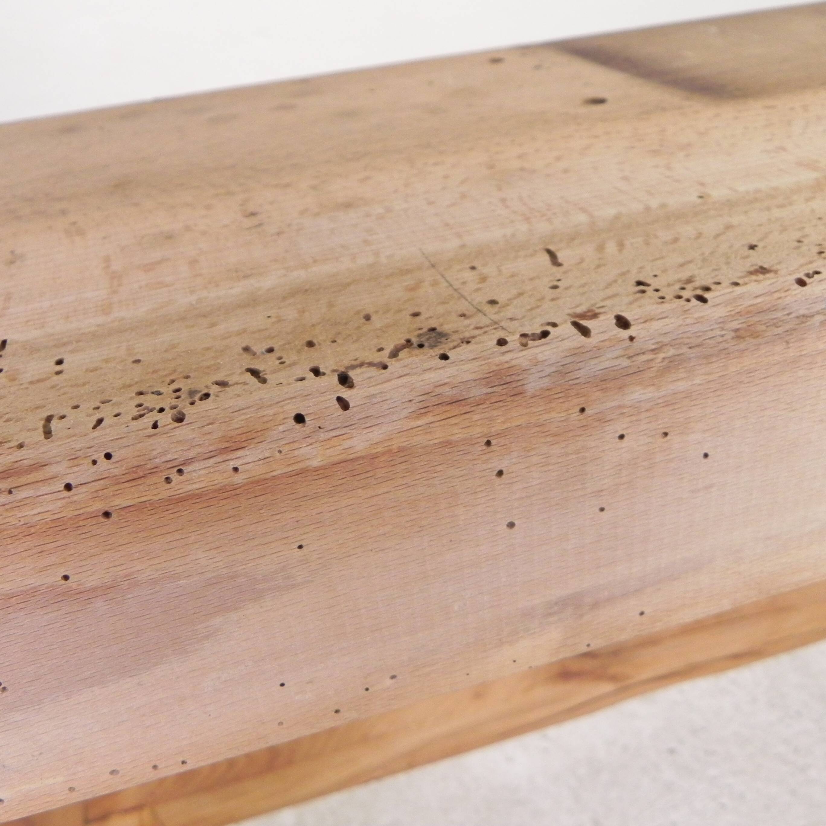 Oak workbench 2 meters long, 1950s