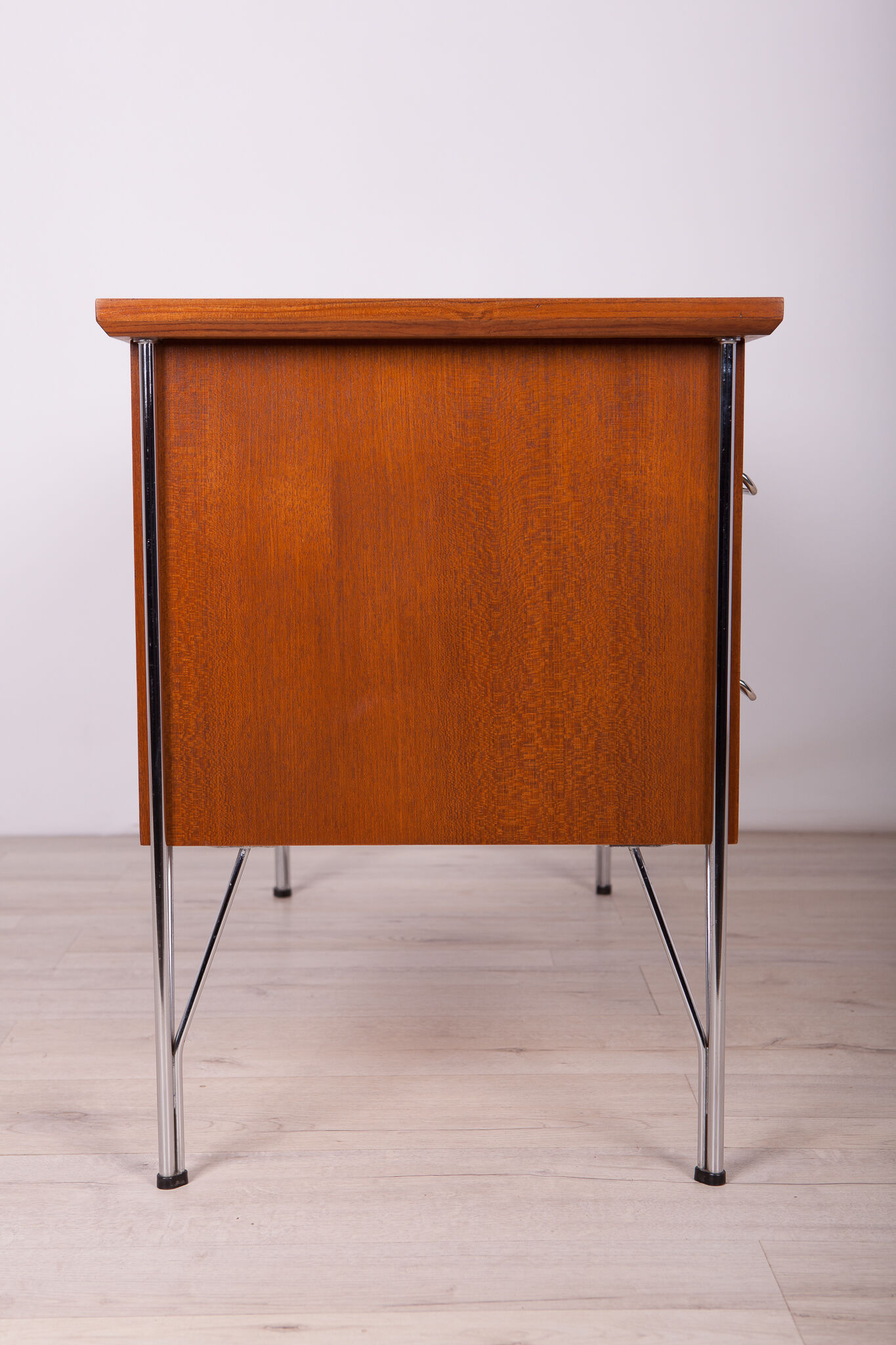 Mid-century danish teak & chrome desk, 1960s