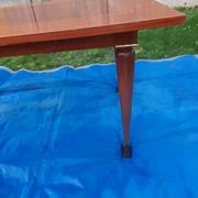 Table à manger avec 2 rallonges placage de marquèterie