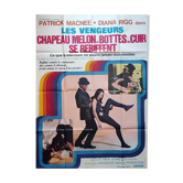 original poster 1967 melon hat and leather boots rebuff Patrick MacNee Diana Rigg
