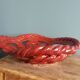 Fruit bowl, woven ceramic basket, Vallauris