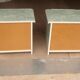 Retro blue bedside table