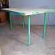 Table metal jardin tole perforé ep 1950