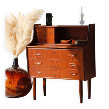 Danish vintage teak secretary | Restored Scandinavian desk