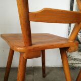 Pair of solid wood bistro chairs