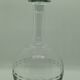 Engraved round decanter and its bubble top
