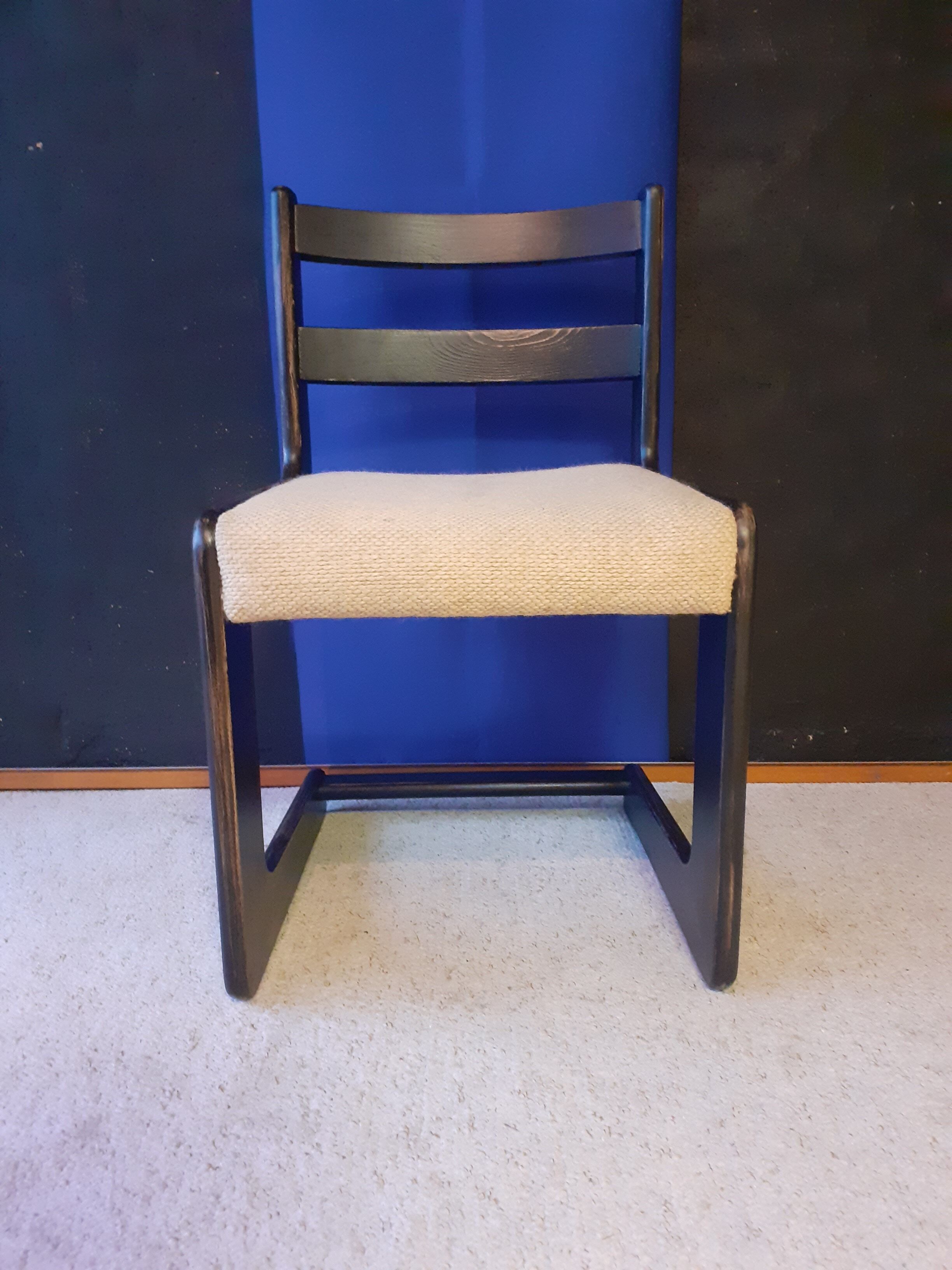 Dutch brutalist chair Casala in blackened wood around 1980
