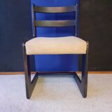 Dutch brutalist chair Casala in blackened wood around 1980