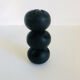 Set of 3 Danish cast iron candle holders by Christer Holmgren.