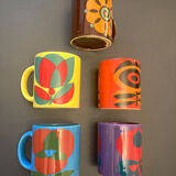 Ensemble de 5 mugs vintage waechtersbach w-germany