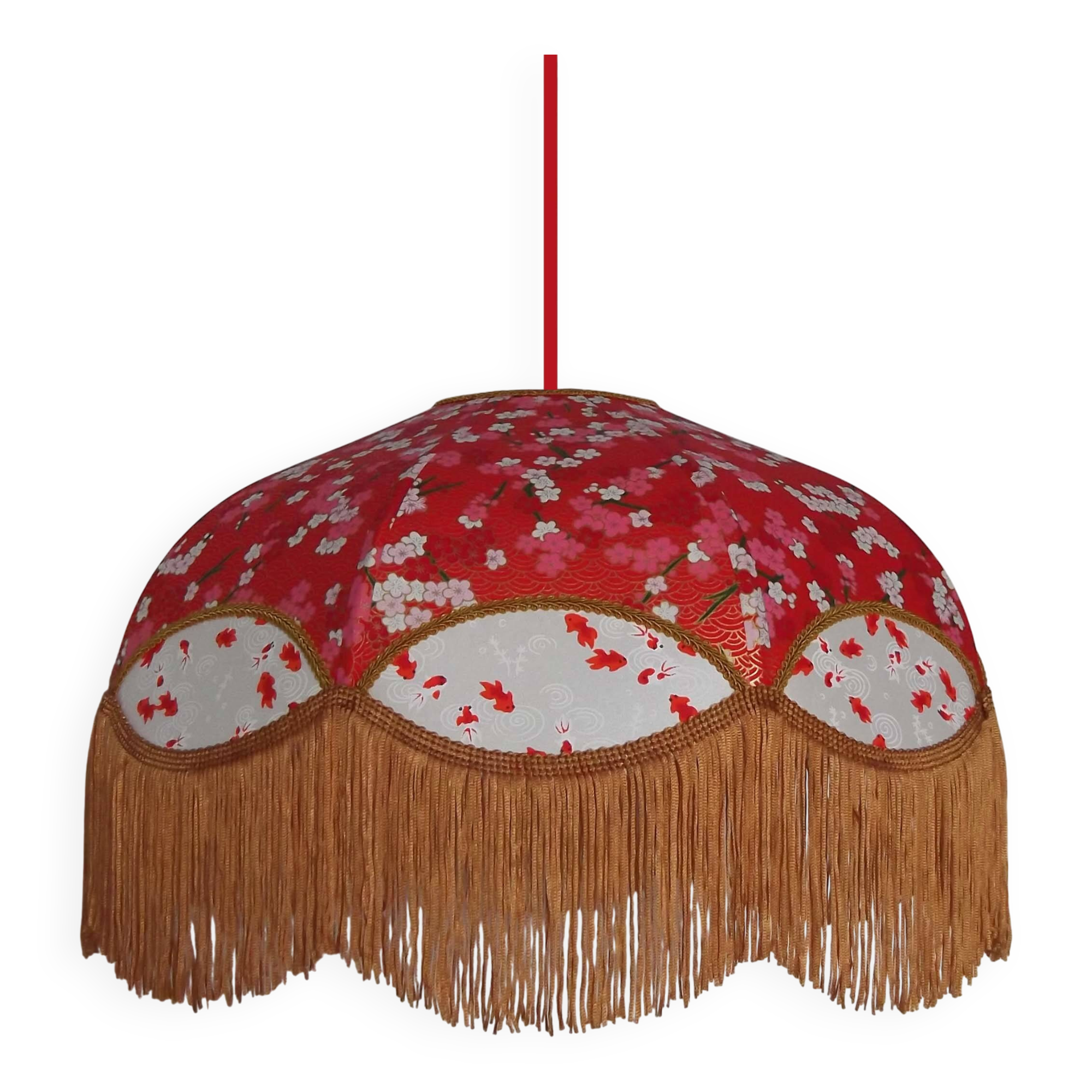 Retro Japanese paper pendant light "Vimala"