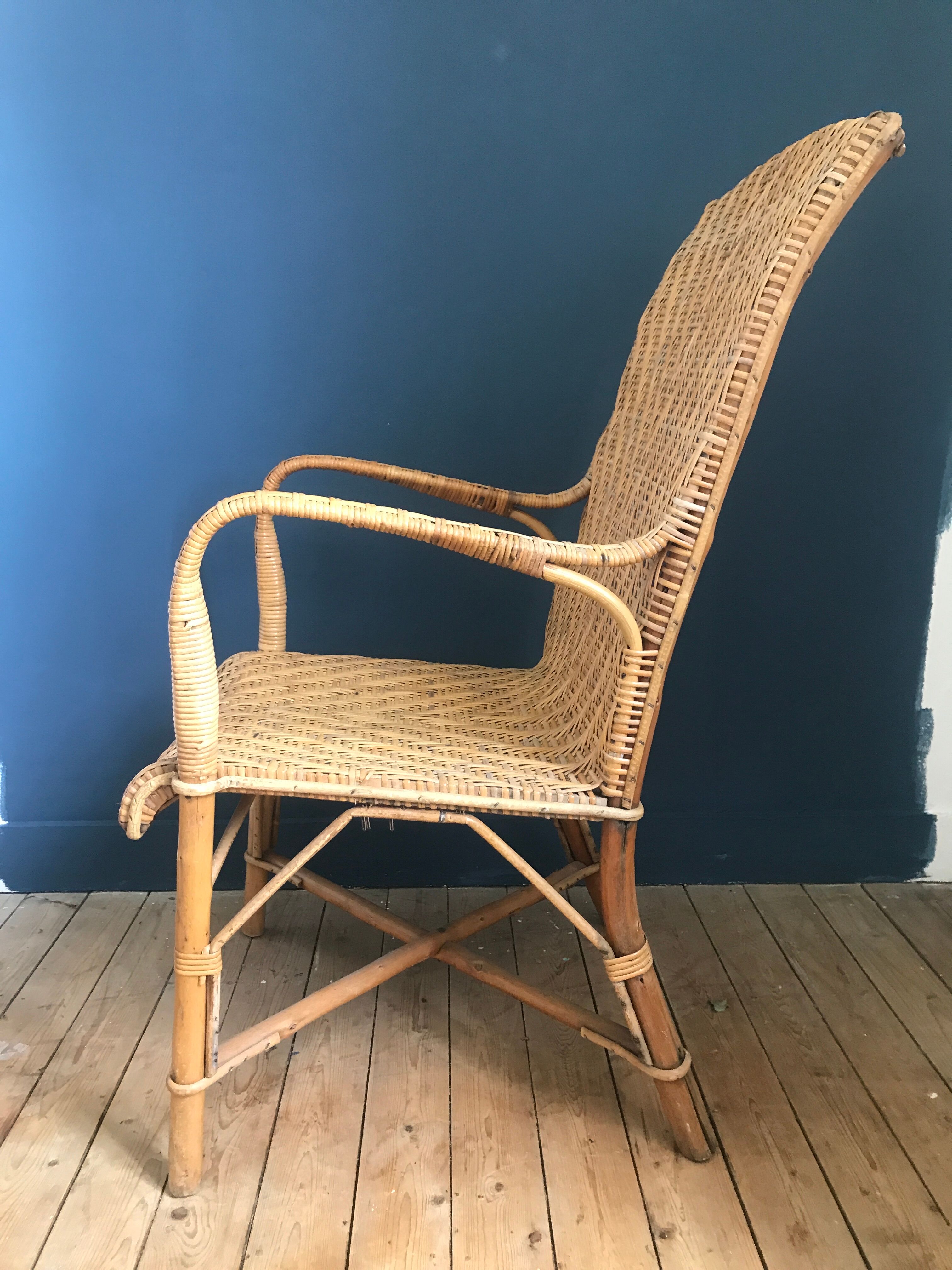Wicker armchair