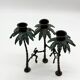 Chandelier "singe" en bronze patiné, 1970s