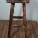 Pair of bar stool in cerused teak beautiful patina 74x50x26 cm.