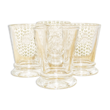 4 water glasses called "cups ' La Rochère for Museum of Paris