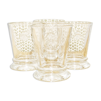 4 water glasses called "cups ' La Rochère for Museum of Paris