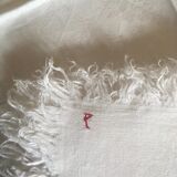 Set of 8 linen damask towels fringed late 19th