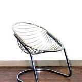 Pair of egg armchairs, 70s