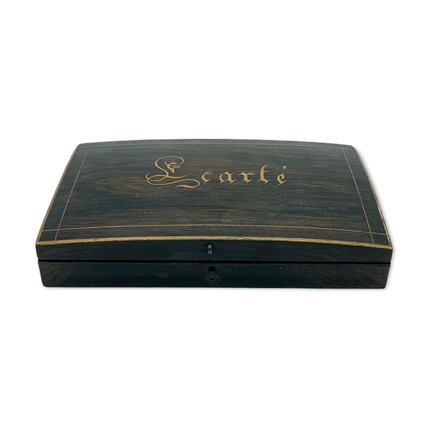 Card box in rosewood marquetry mid 19th century