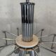 Vintage 1970s pendant lamp – glass/chrome
