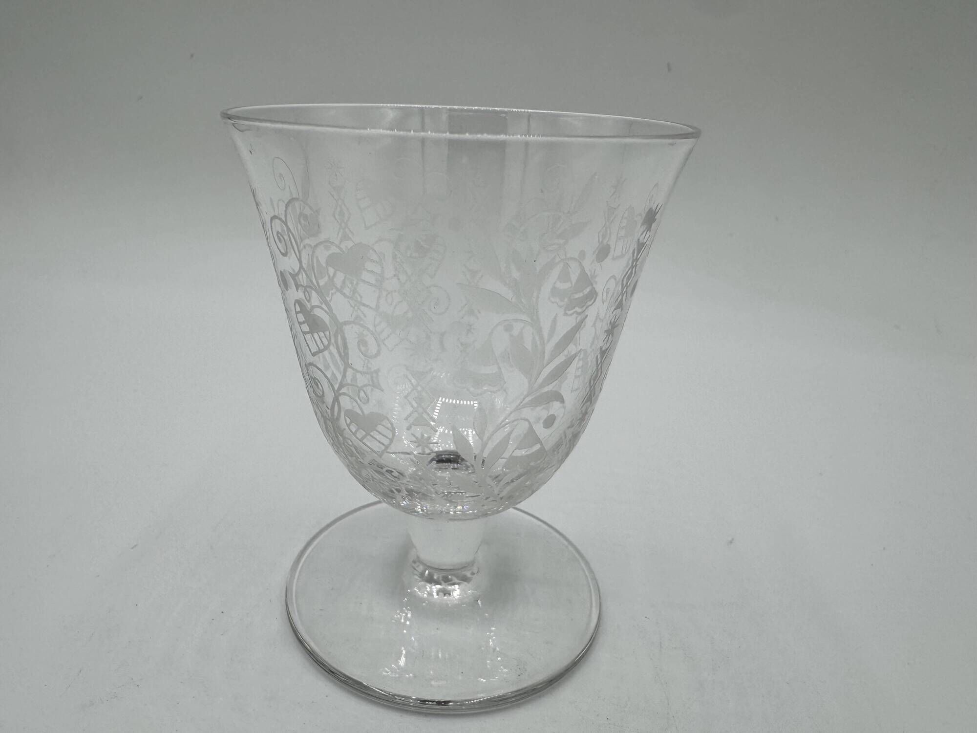 Set of 5 white wine glasses - Baccarat Crystal – Argentina model, 1940