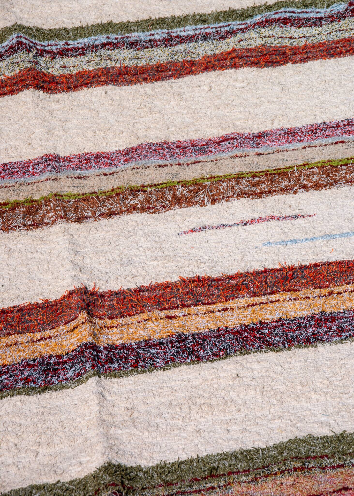 Handmade recycled cotton rug - Multicolor